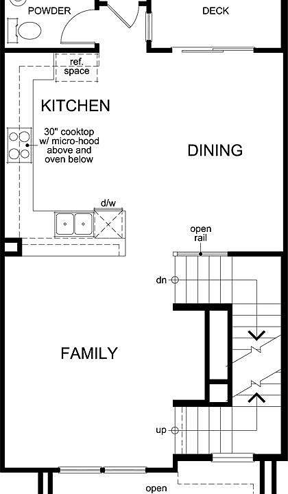 1st floor or living room with kitchen