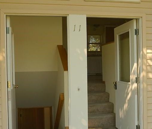 you can go up or down from the front entry