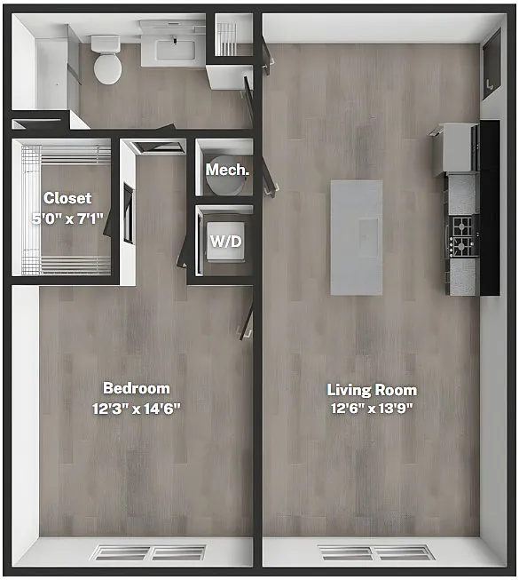 Floor plan 1B1B