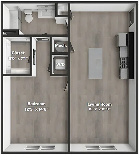 Floor plan 1B1B