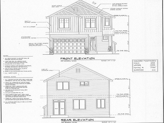 Front and Back Elevations