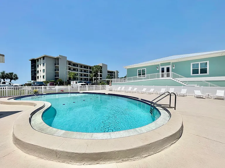 Pool on Brent street (building 9 in photo behind pool to show proximity)