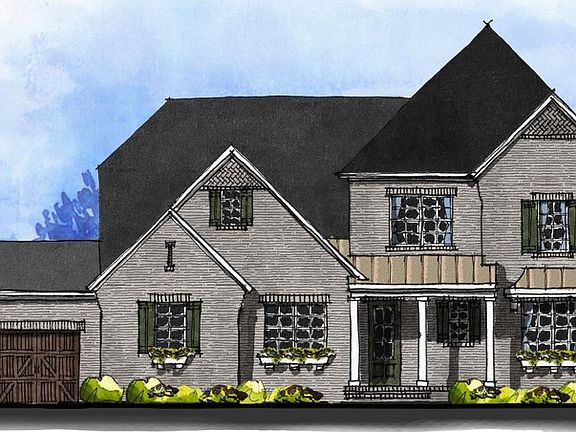 Marin - English Cottage 3-Car Side Load Garage Note Renderings may show optional features