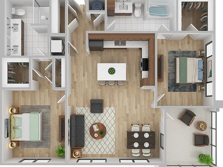 2 Bedroom | 2 Bath | 1365 SF 2 Bedroom | 2 Bath | 1365 SF