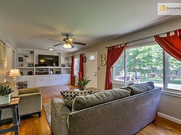 Living room with built-ins