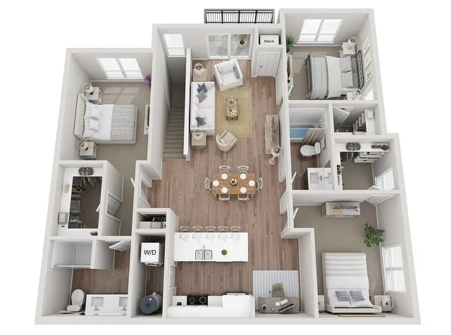 Floor plan 3BR B3