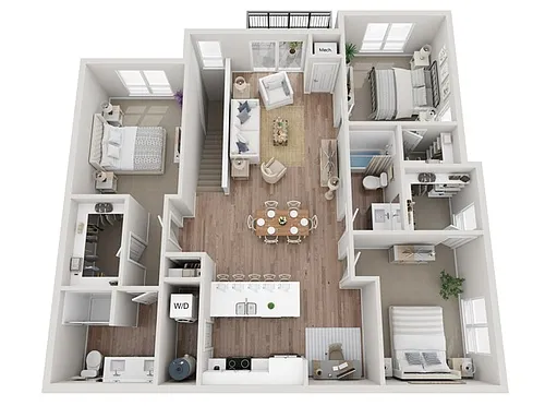 Floor plan 3BR B3
