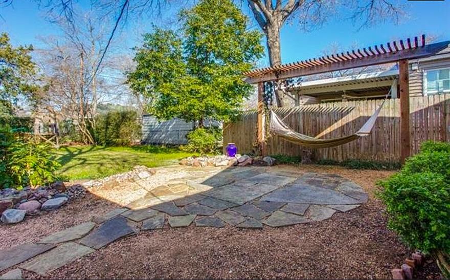 Landscaped backyard