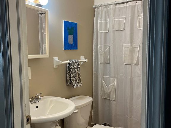 First floor bath and laundry room