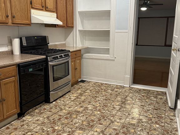 kitchen- stove + dishwasher