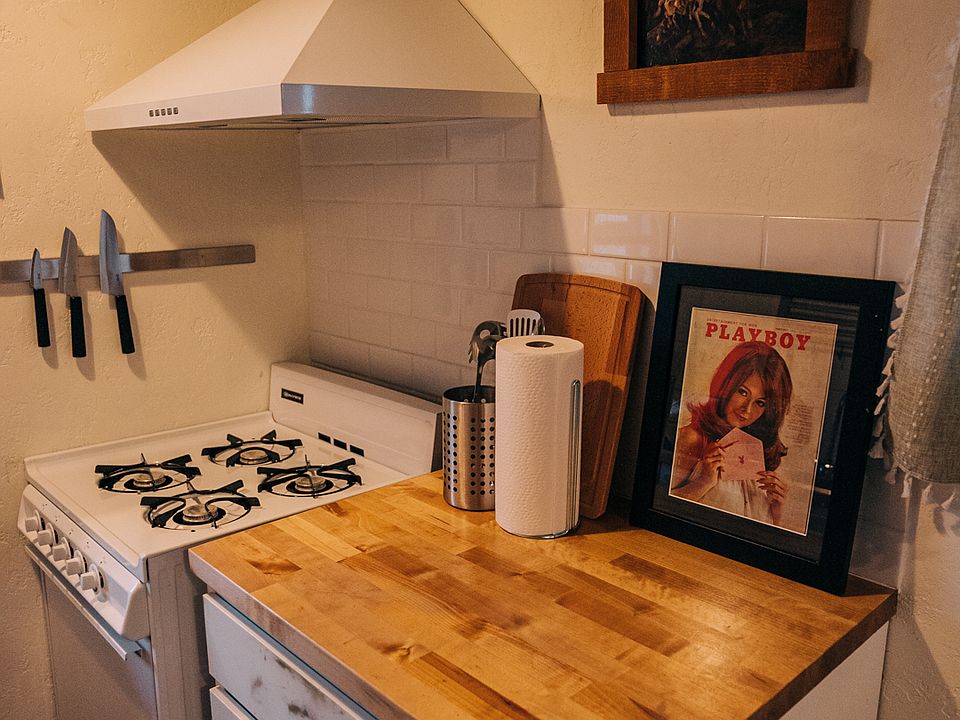 Gas stove & oven, new butcher block counter-tops