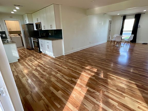 Living room, standing in the backyard entry way