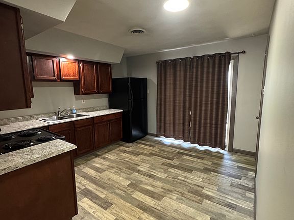 kitchen, rear patio door