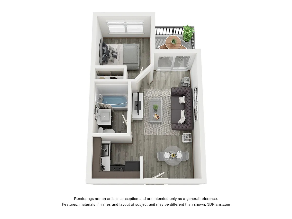 Floor plan One bedroom