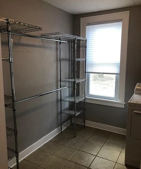 Closet system in laundry room