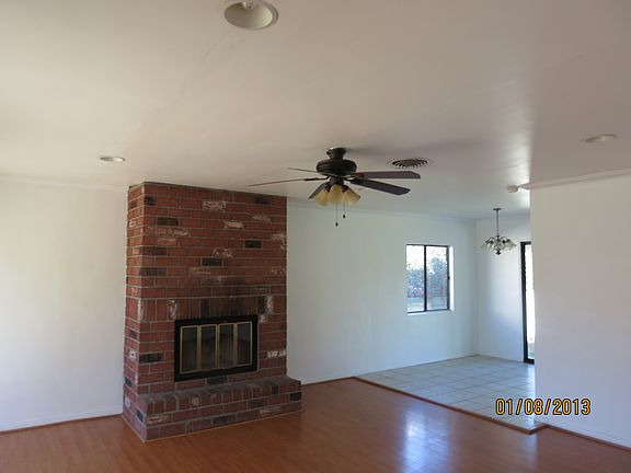 Living room with fireplace