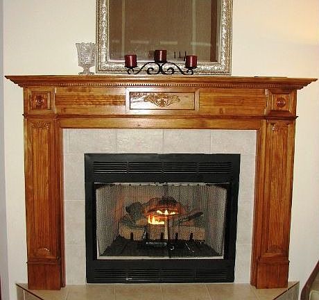 Gas log fireplace
