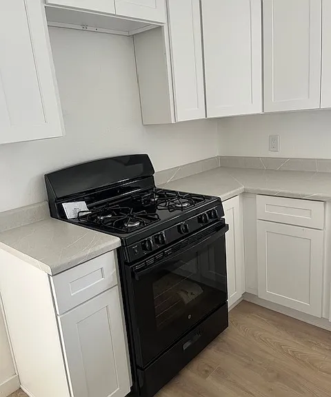 Microwave being installed above stove
soon.