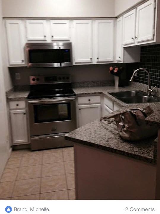 Kitchen with granite countertops