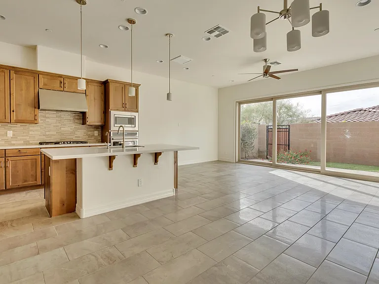New appliances and cabinetry as well as flooring.