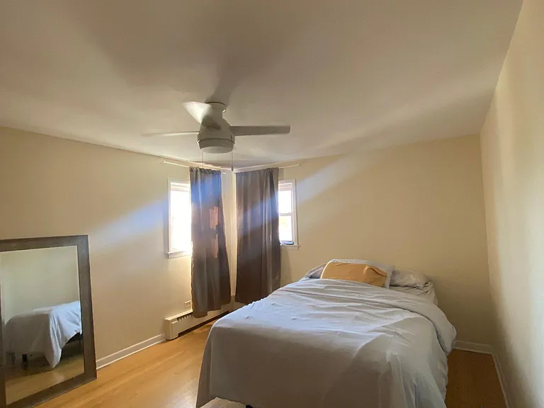 Master Bedroom with hardwood Floors and Big Closet