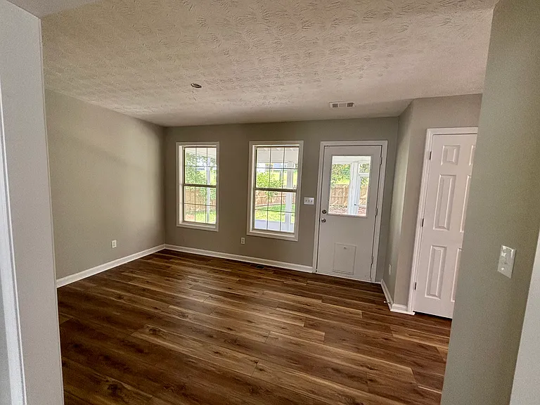 Dining room with your choice of hanging table light to be added by us.