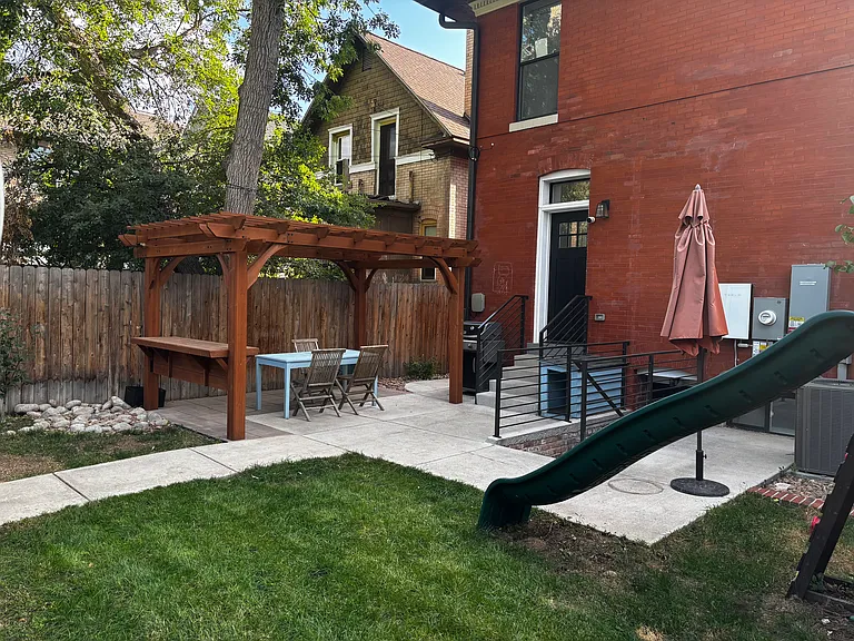 Backyard with pergola