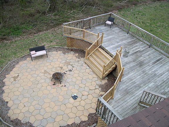 Deck and Stone Patio