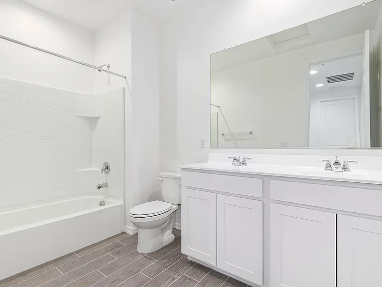Common washroom (Upstairs) with double sink