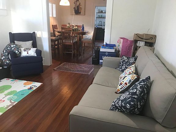 Living room- don't mind the boxes in the corner- we just got married!