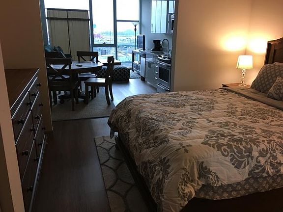 Bedroom / kitchen; view from bathroom entrance