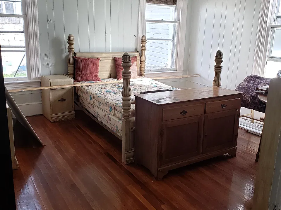 blackout curtains not shown -has a closet not shown