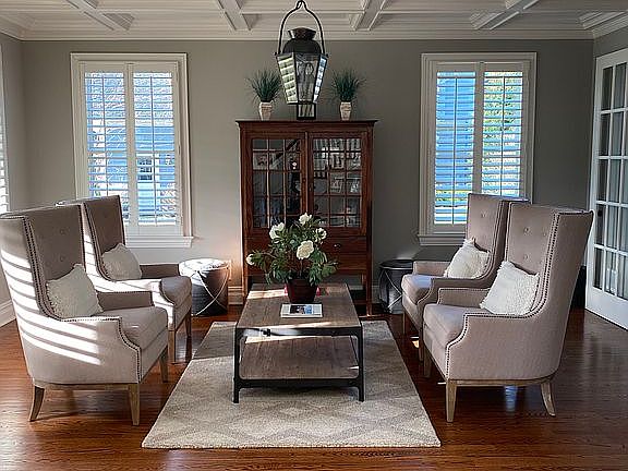 Living Room/Coffered Ceiling