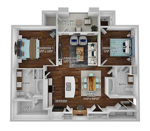 Floor plan B - Milan