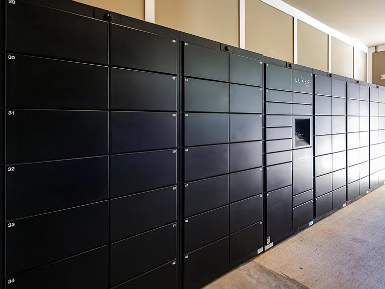 Mail Center with Package Lockers and Cold Storage