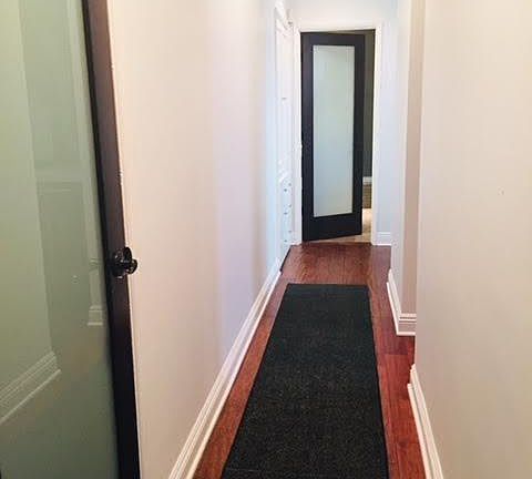 Hallway with large Closet