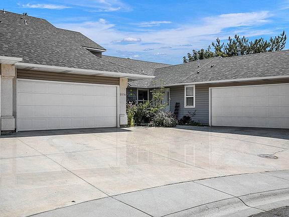 Double car garage door on the left