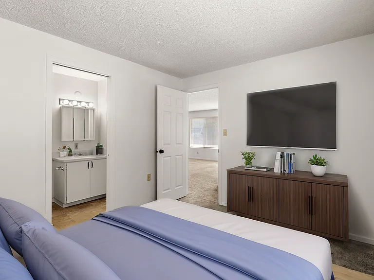 Experience comfort in this stylish bedroom with direct access to a well-lit en-suite bathroom. Experience comfort in this stylish bedroom with direct access to a well-lit en-suite bathroom.