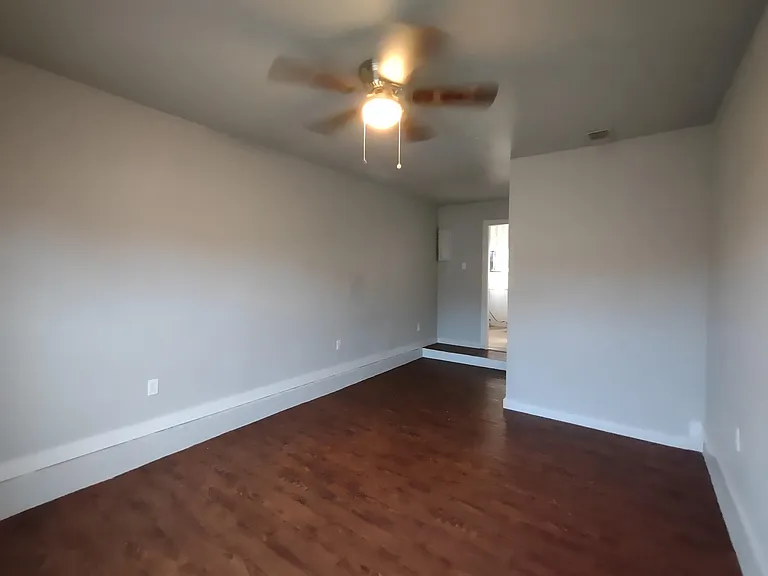 Separated bedroom off the kitchen area.