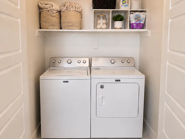 Laundry with shelving