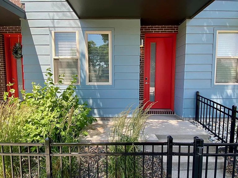 Welcoming front porch with room for chairs