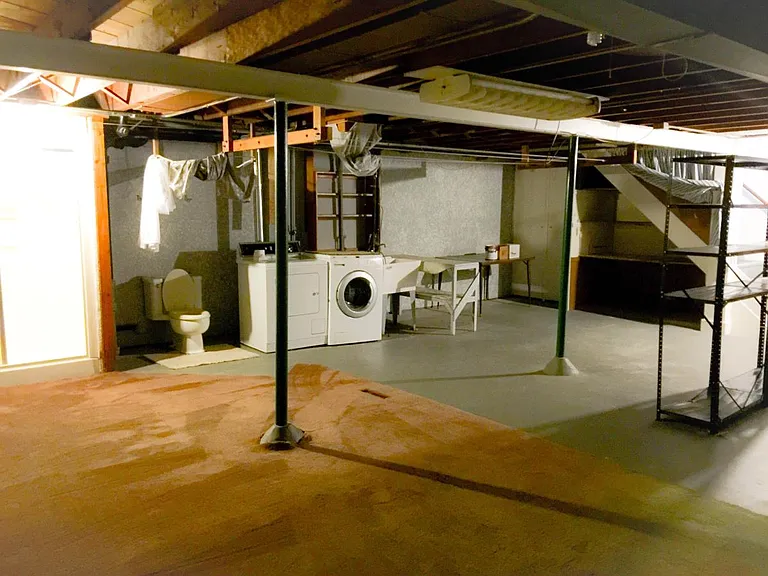 Basement with laundry and half bath
