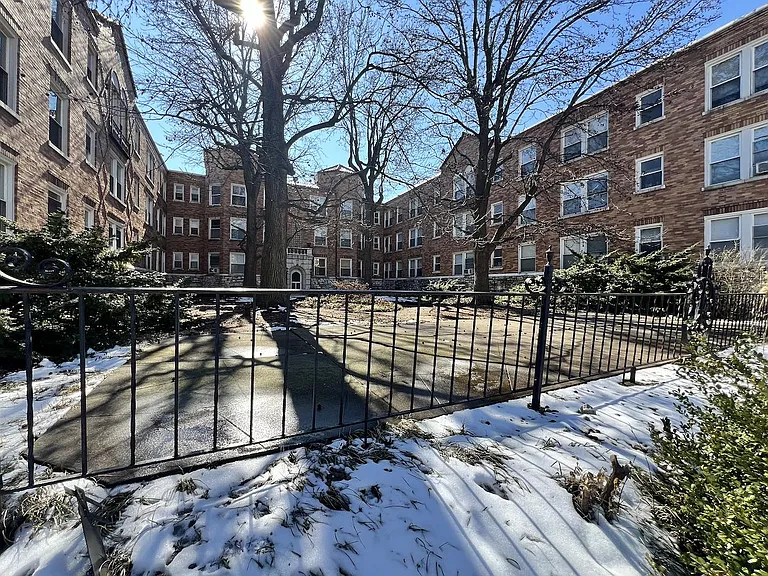View of courtyard from street.
