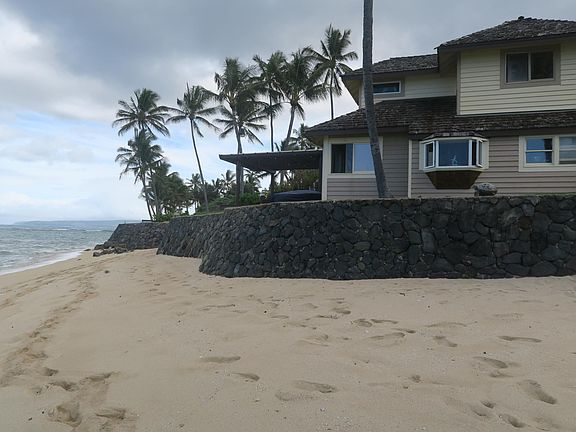 The beach is usually empty and very private and a few feet away.