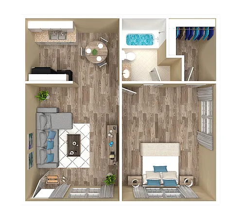 Floor plan 1 Bedroom