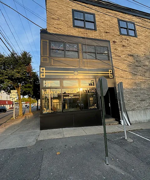 west side of the building showing entrance to the apartments