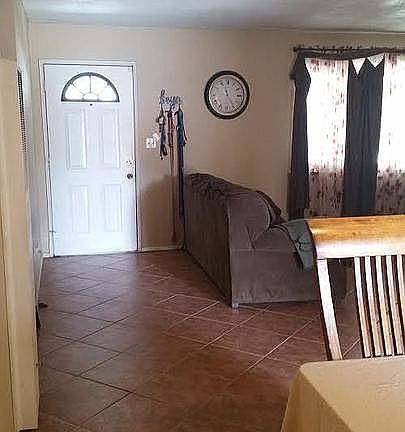 Living room view from dining