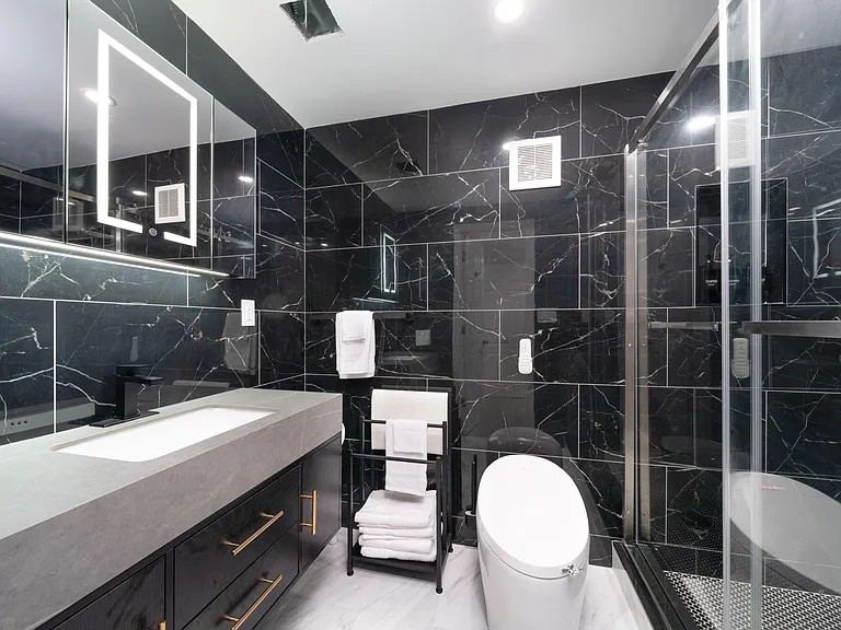 Lower level/ basement ensuite bathroom