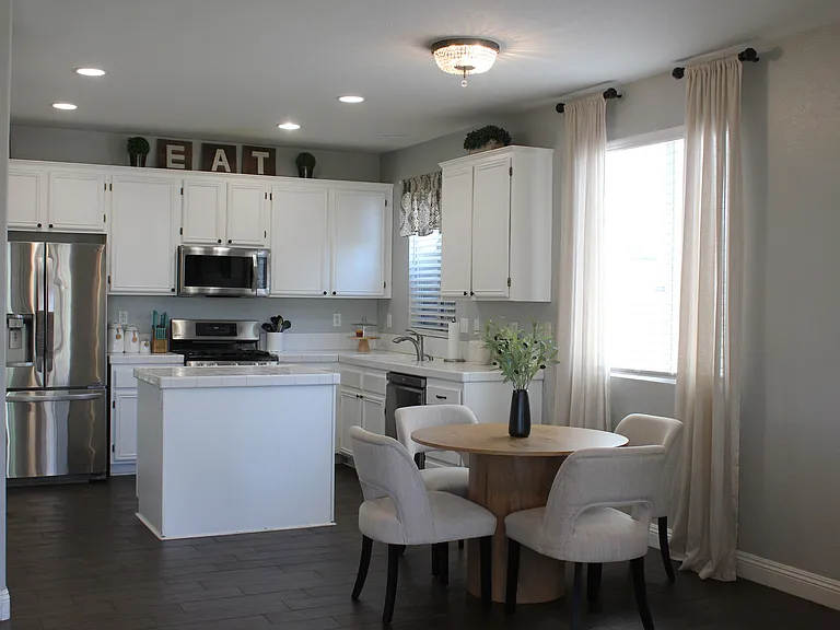 Bright kitchen with ample cabinet space