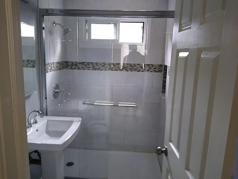 Bath with walk in shower